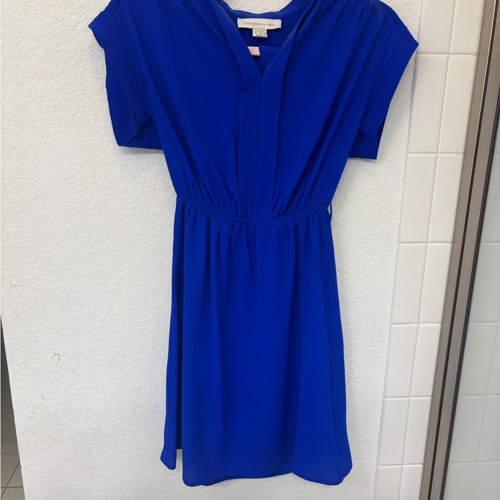 Monteau Vibrant Blue Mini Dress